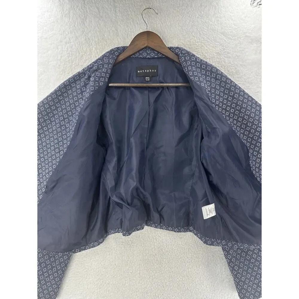 Metaphor Assymetrical Zip Up Raw Hemline 2 Zipper Front Pockets XL Pre-Owned - Picture 7 of 11